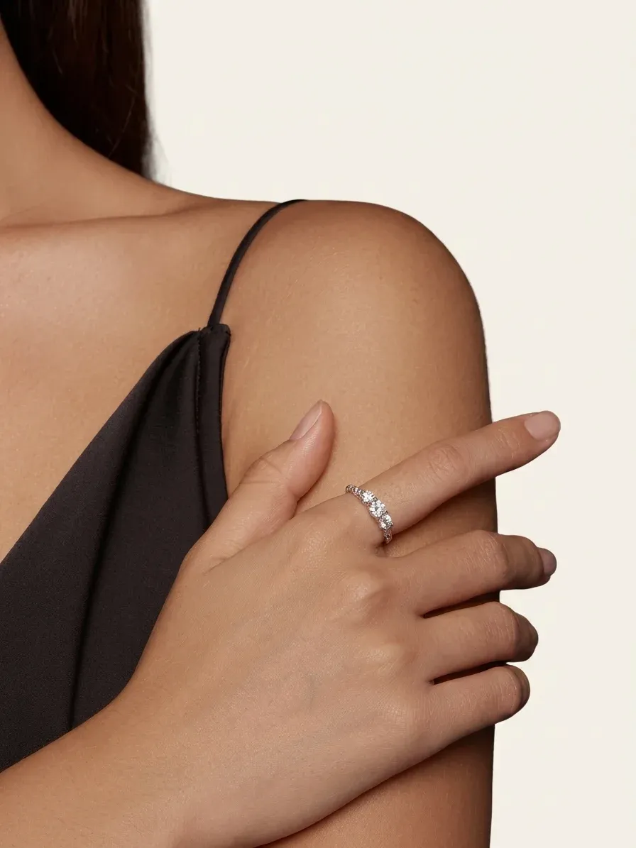 Bague moissanite WOSTU argent 925