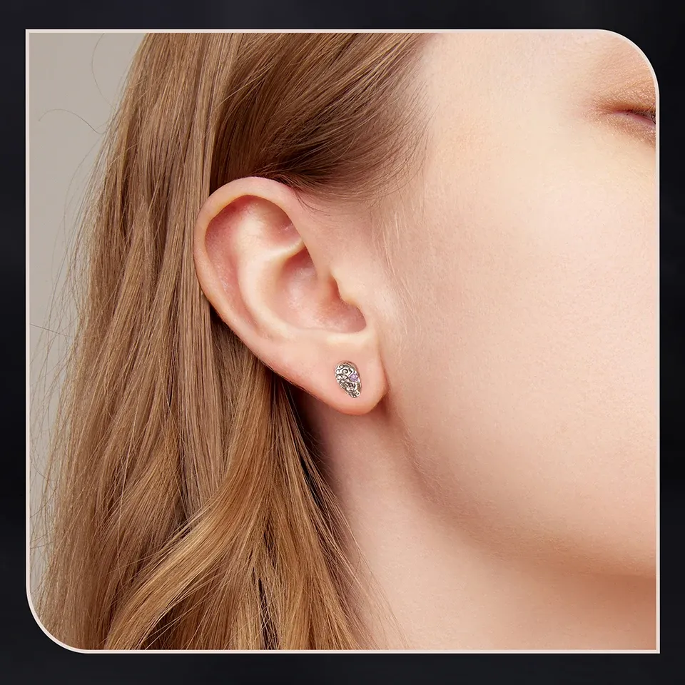 Boucles d’oreilles puces fantaisie Halloween en argent 925 WOSTU