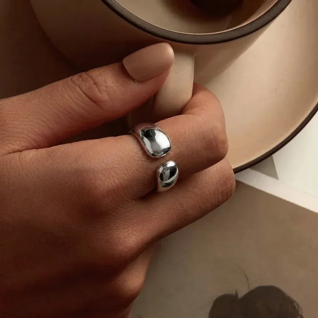 Bague ouverte halo argent 925 WOSTU