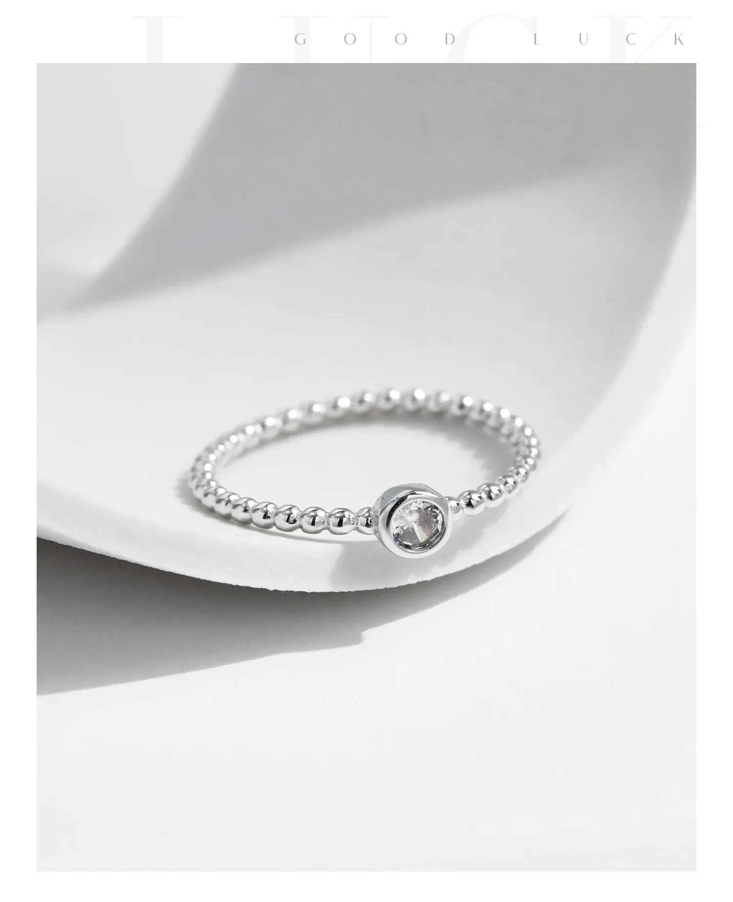 Bague empilable en moissanite et argent 925 MODIAN