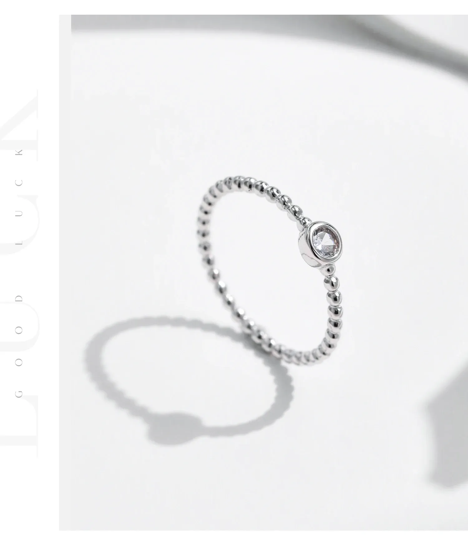 Bague empilable en moissanite et argent 925 MODIAN