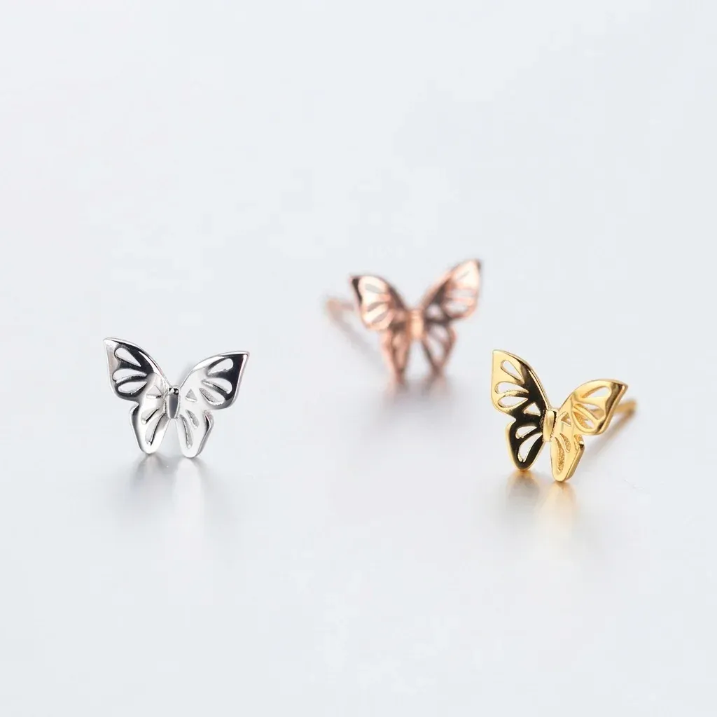 Boucles d’oreilles papillon ajouré argent 925