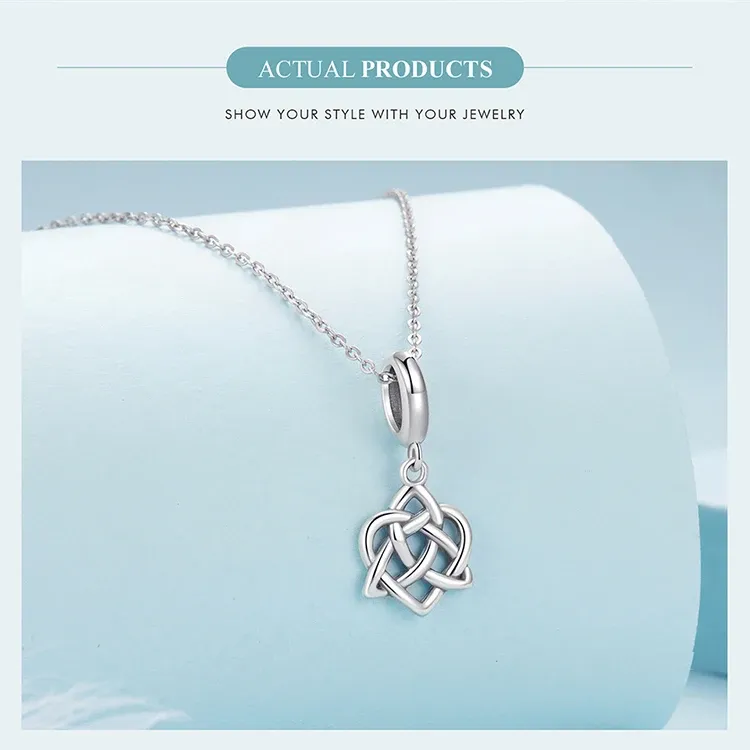 Breloque nœud celtique ajouré en argent 925 WOSTU