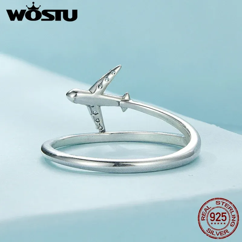 Bague avion en argent 925 WOSTU pour femme