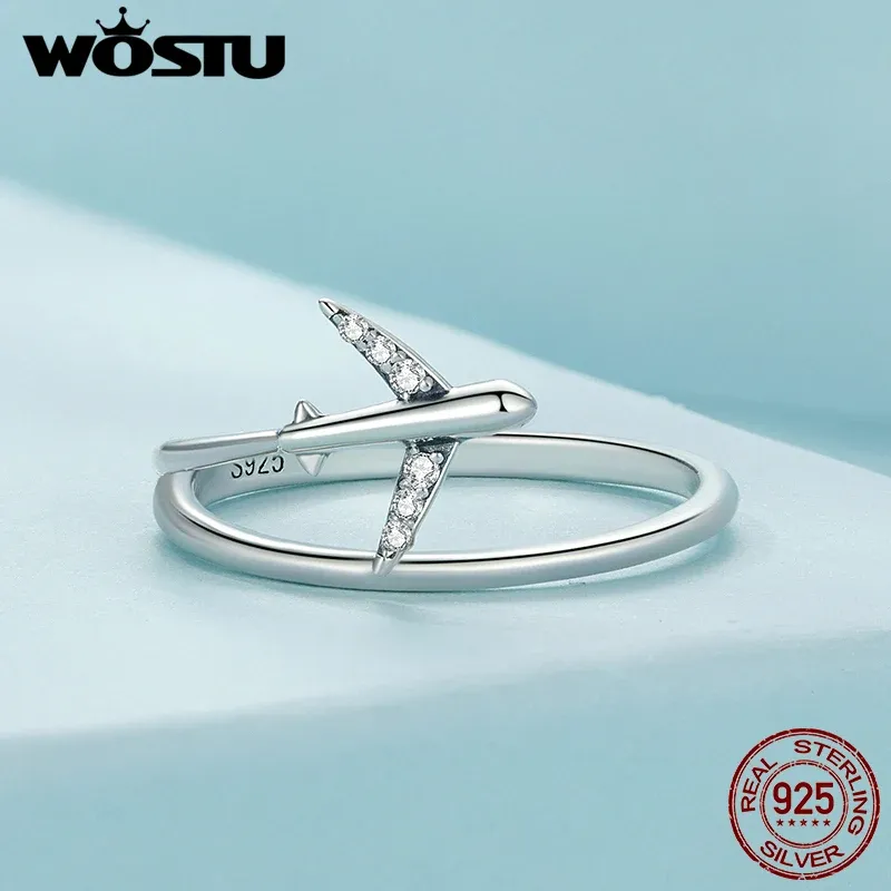 Bague avion en argent 925 WOSTU pour femme