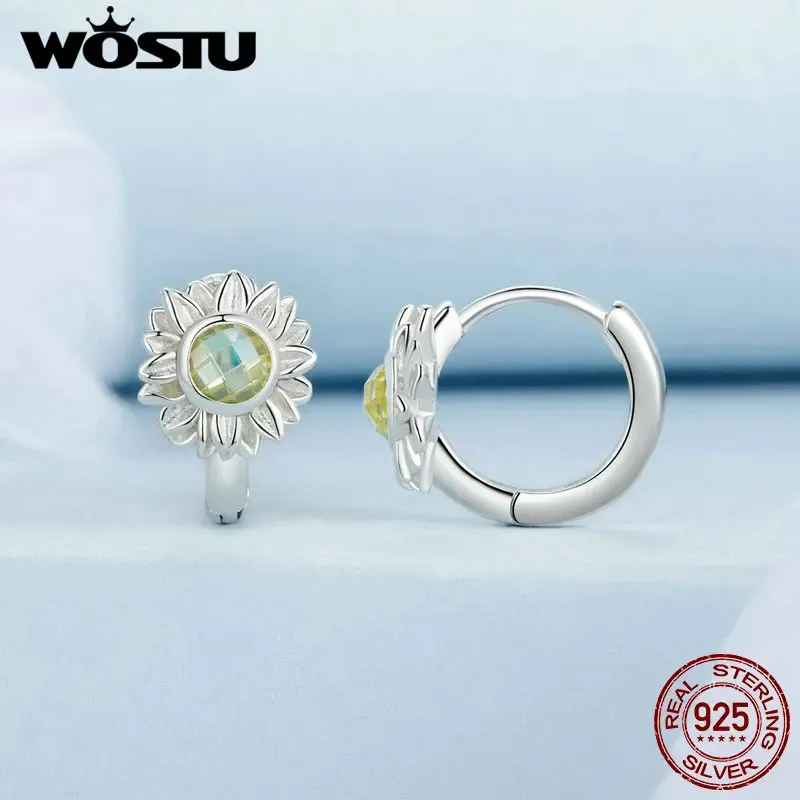 Créoles vintage tournesol en argent 925 WOSTU