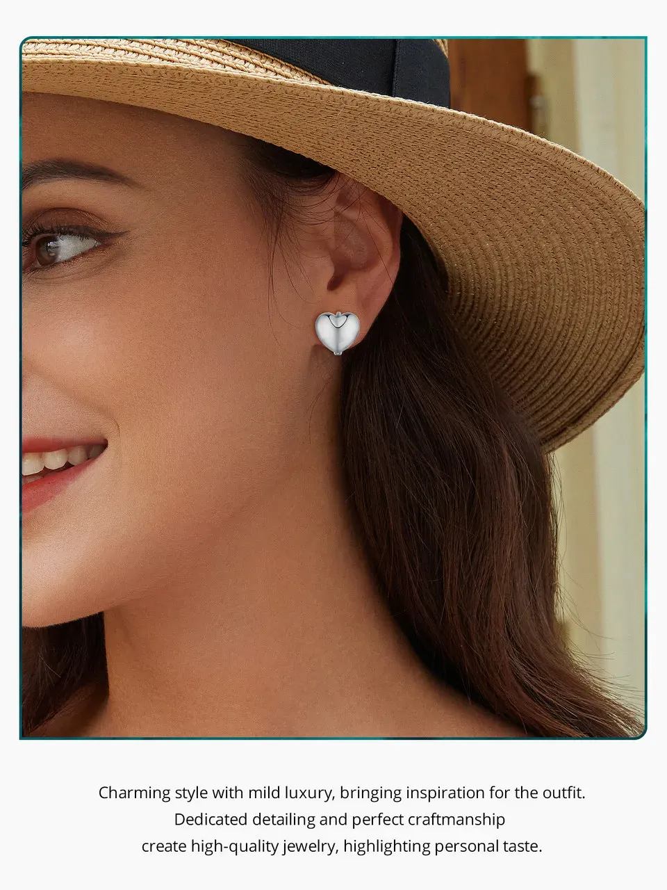 Créoles fines en argent 925 oxydé avec zircon WOSTU