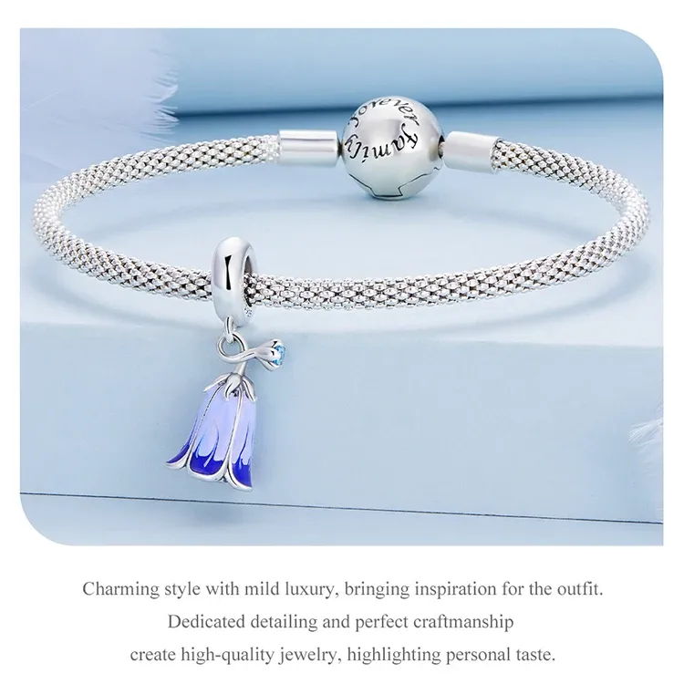 Breloque en argent 925 HareHavana avec émail et zircon