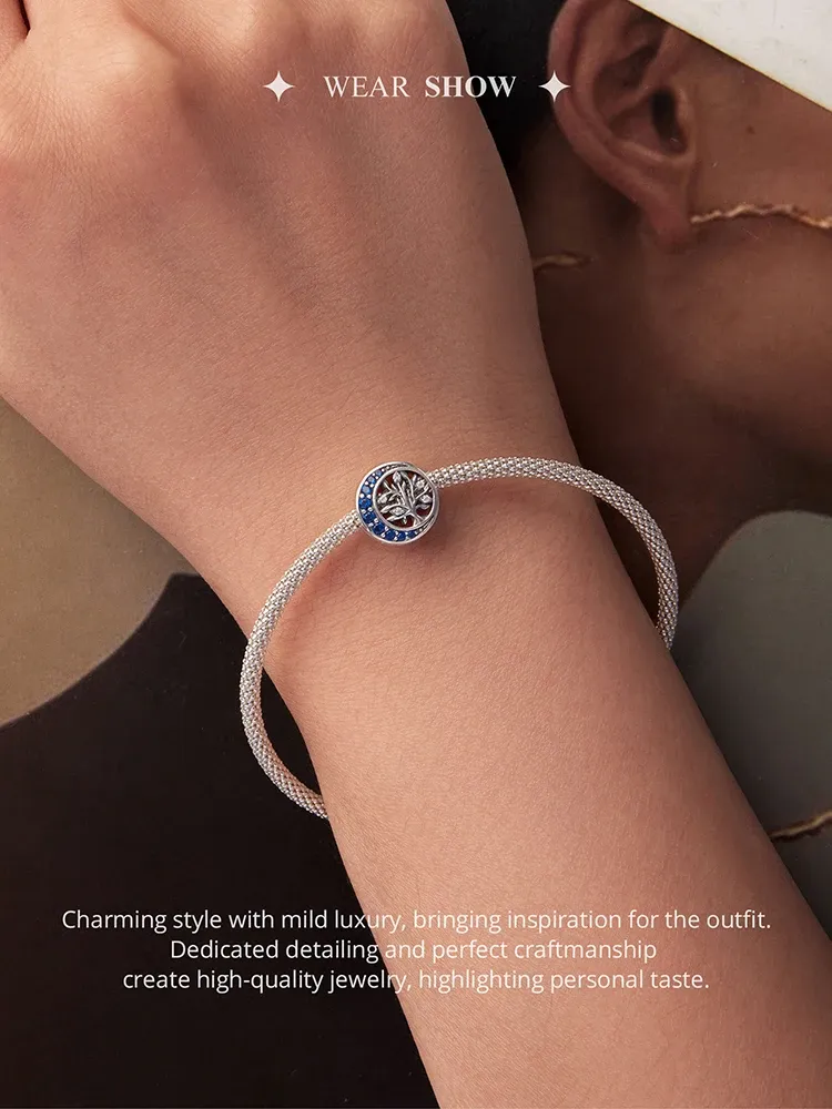 Breloque lune et chat en argent 925 WOSTU