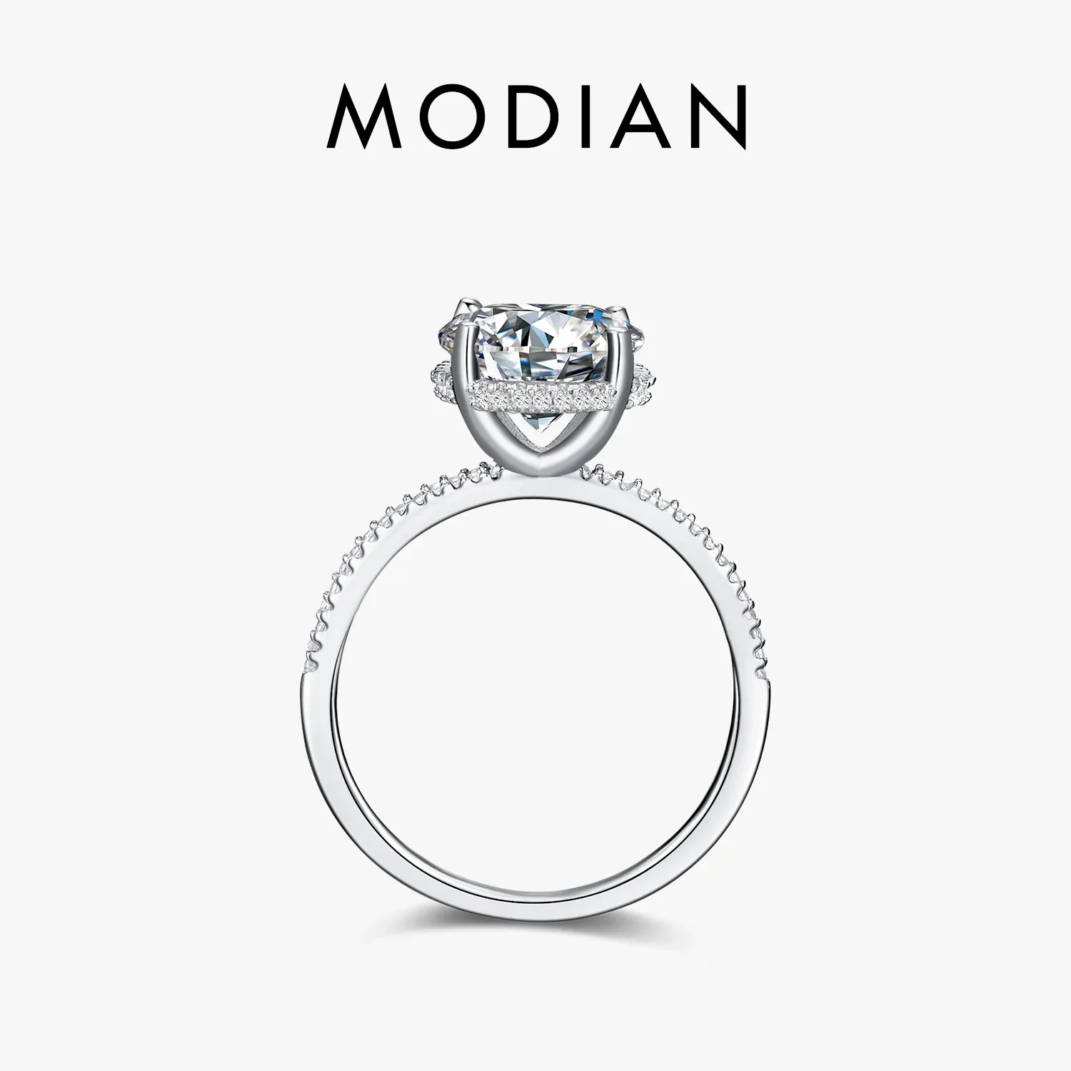 Alliance de mariage MODIAN en argent 925 et zircon