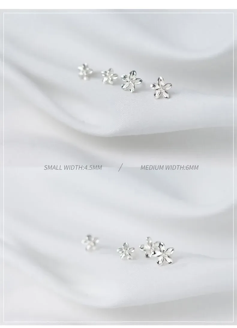 Boucles d’oreilles puces fleur délicate en argent 925 MODIAN