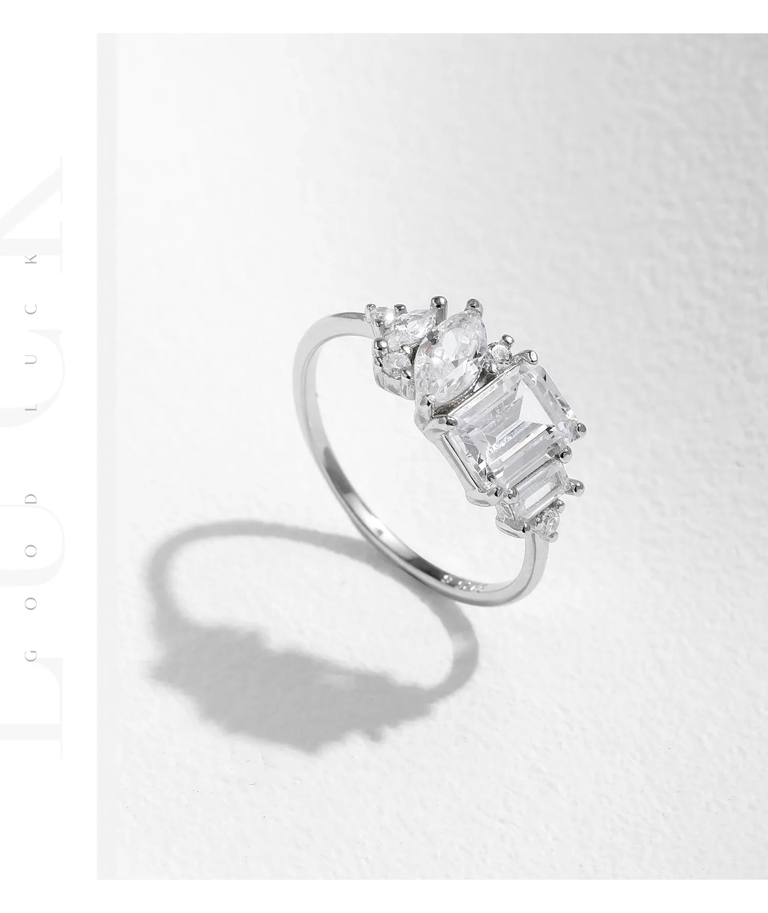 Bague marquise en argent 925 MODIAN avec zircon