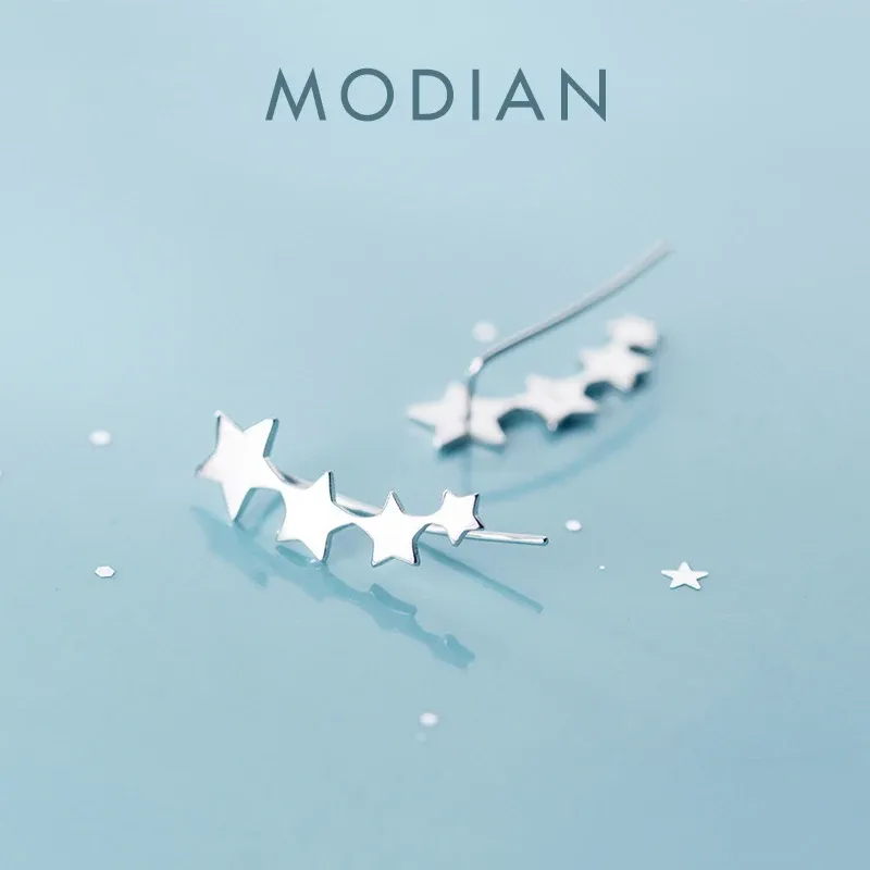 Boucles d’oreilles étoile en argent 925 MODIAN, finition dorée