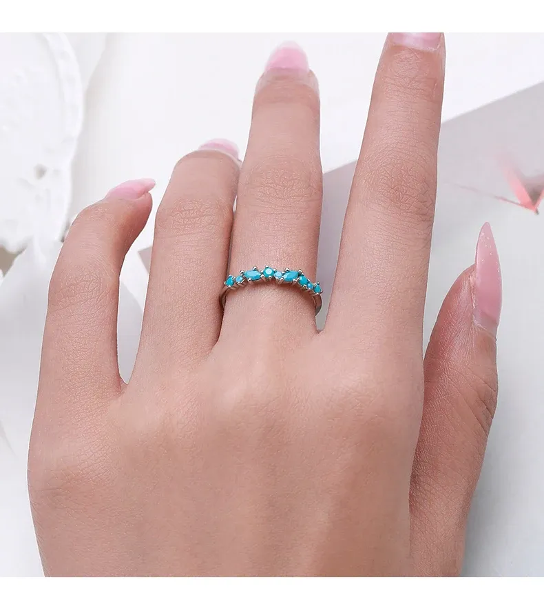 Bague vintage turquoise en argent 925 MODIAN
