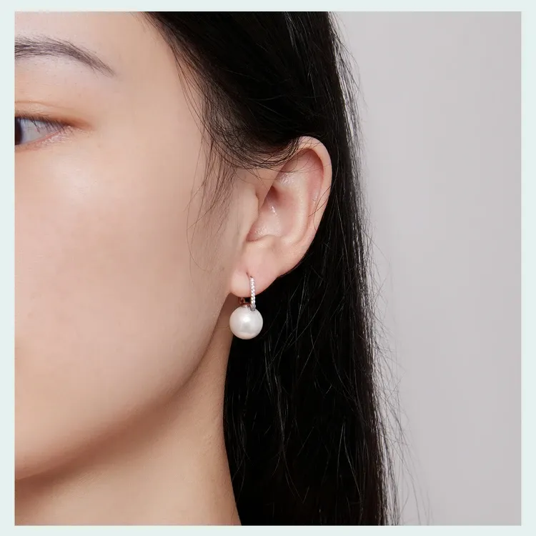 Boucles d’oreilles coquillage en argent 925 et perle Bamoer