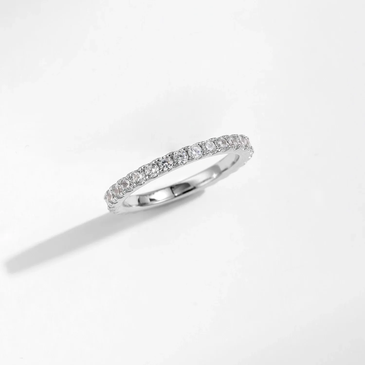 Bague alliance MODIAN en moissanite D et argent 925