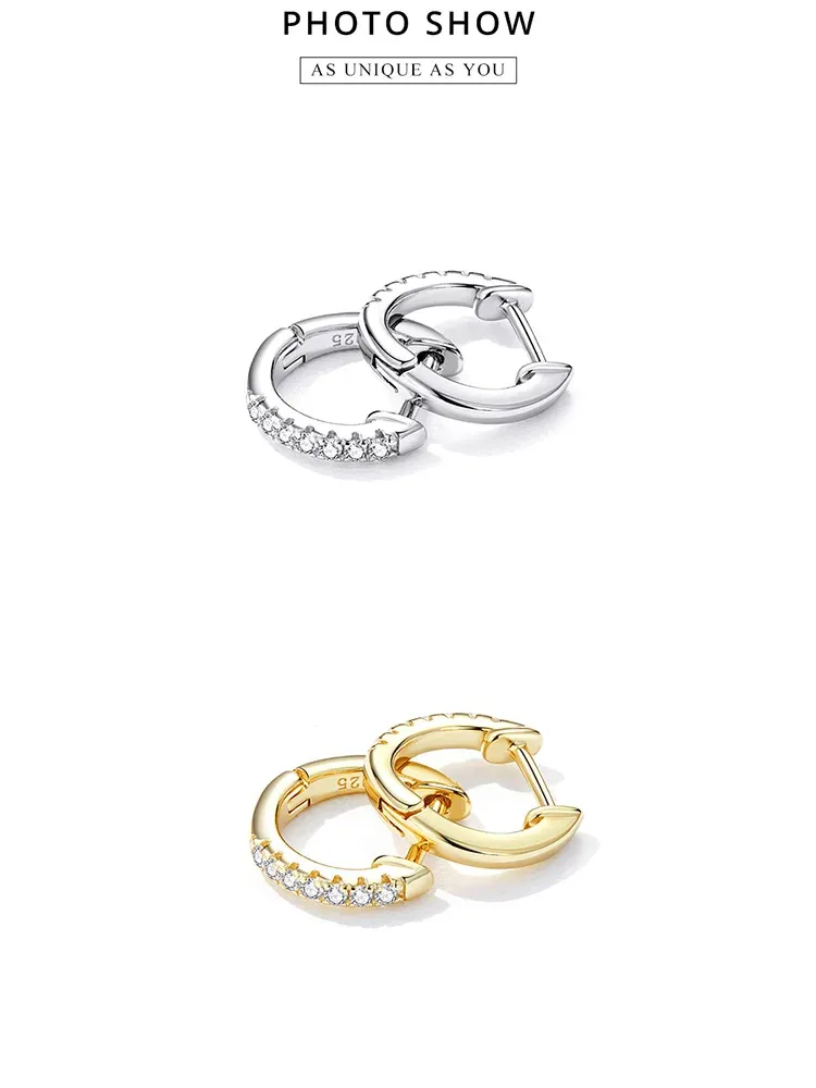 Créoles classiques en argent 925 et zircon Bamoer