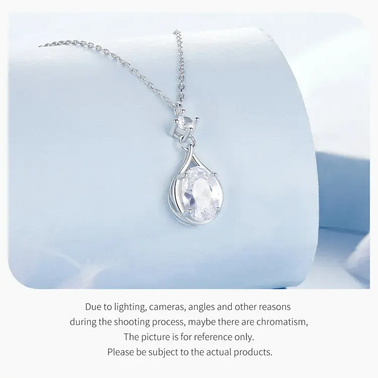 Parure goutte d’eau en argent 925 Bamoer avec zircon