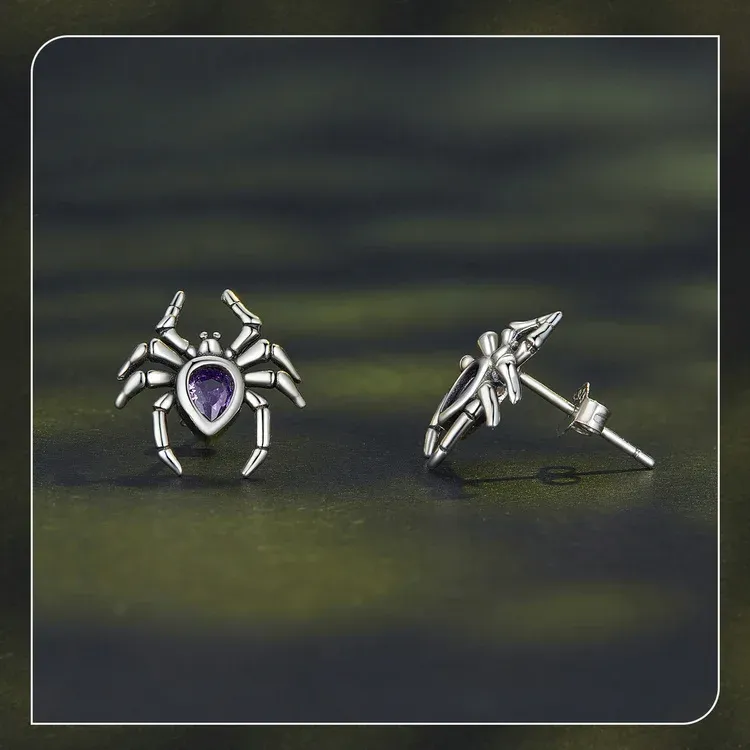 Boucles d’oreilles puces cœur bicolores en argent 925 Bamoer