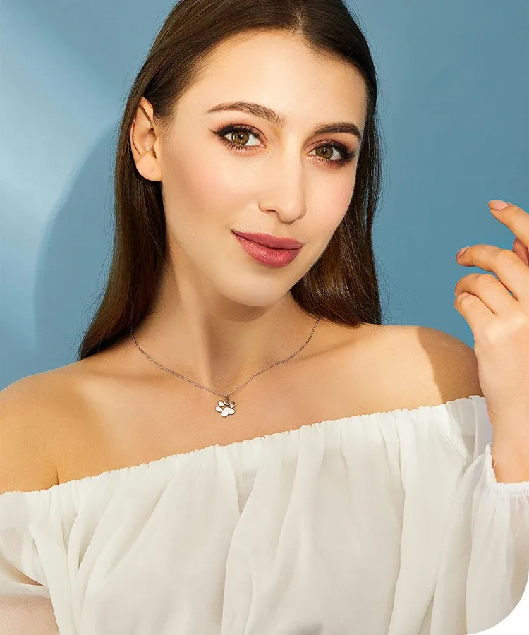 Collier patte de chien en argent 925 Bamoer