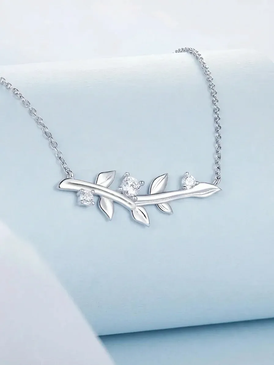 Collier branche zircon Bamoer argent 925