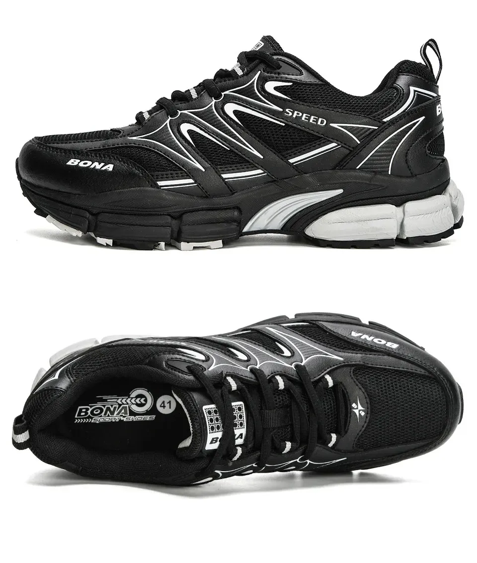 Baskets homme BONA en mesh respirant à semelle robuste