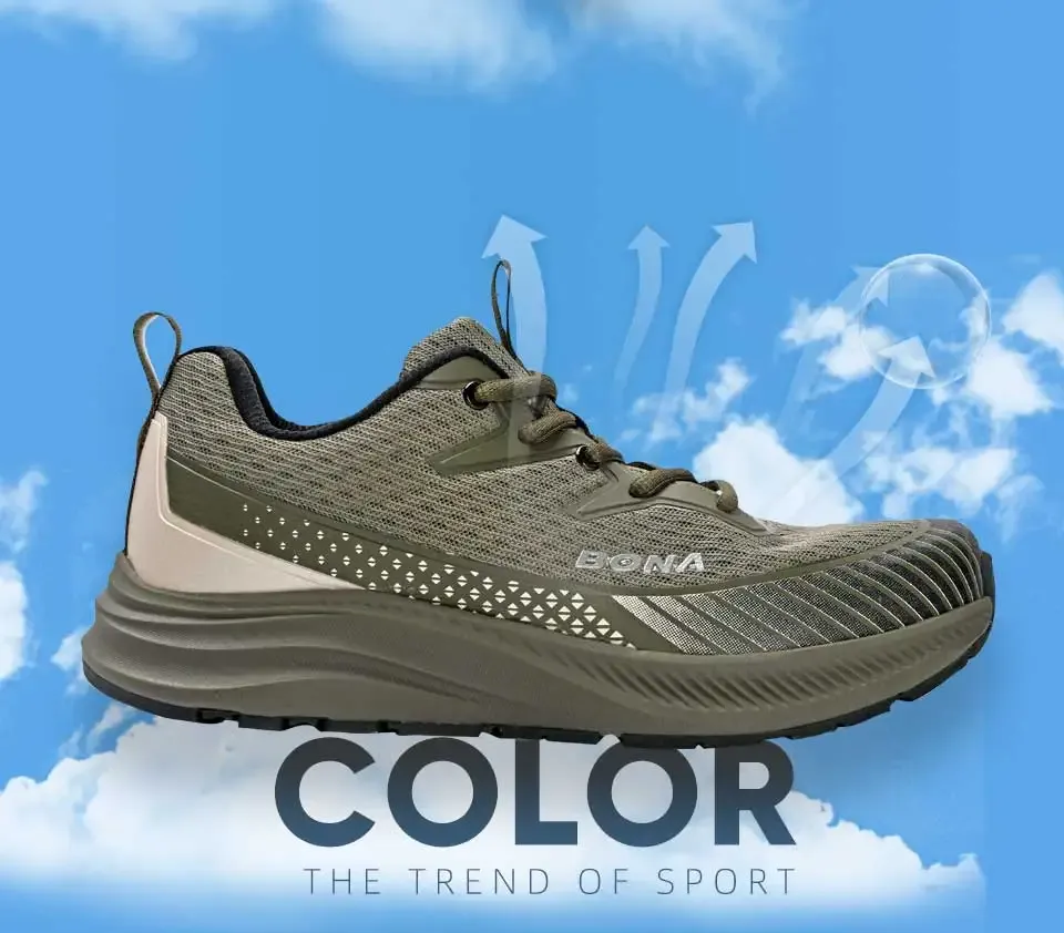 BONA 39633 : chaussures de running respirantes pour homme