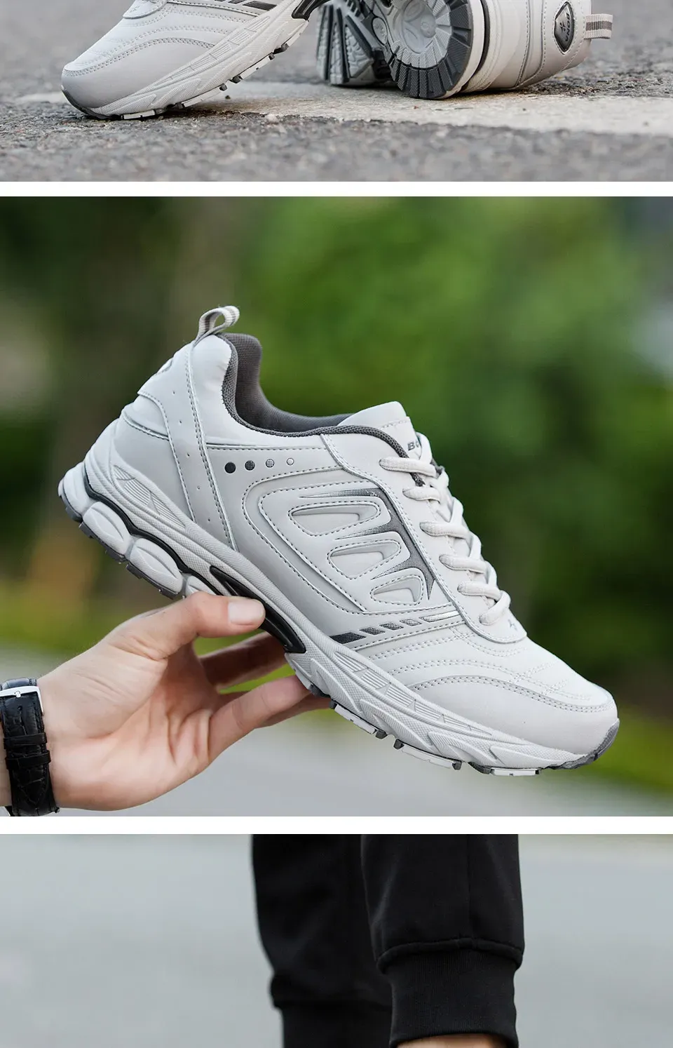 BONA 34262 : baskets homme légères pour course et marche active