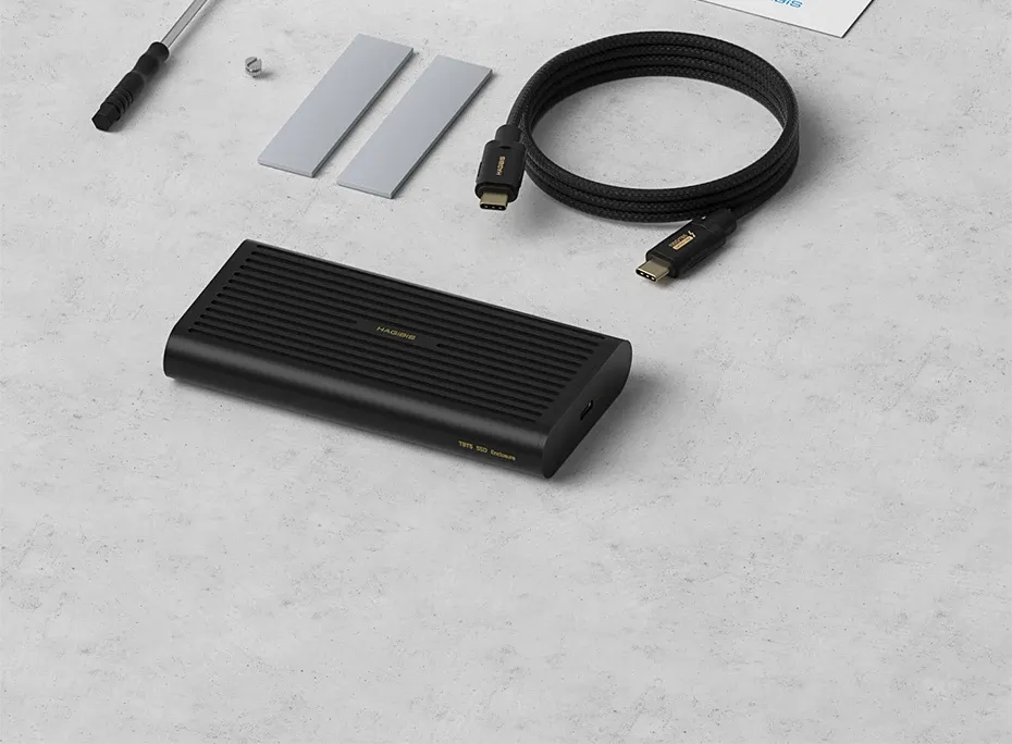 Boîtier externe NVMe Hagibis Thunderbolt 5 80 Gbit/s