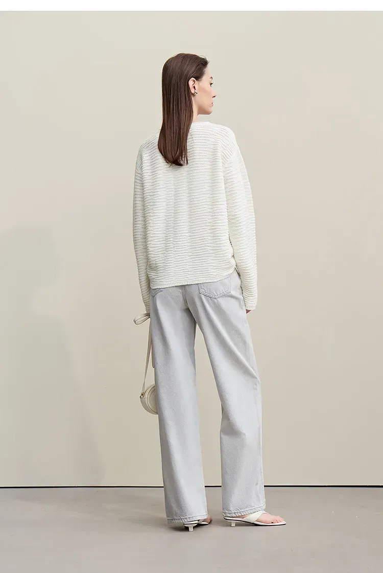 Pull en maille AMII à dentelle patchwork pour bureau