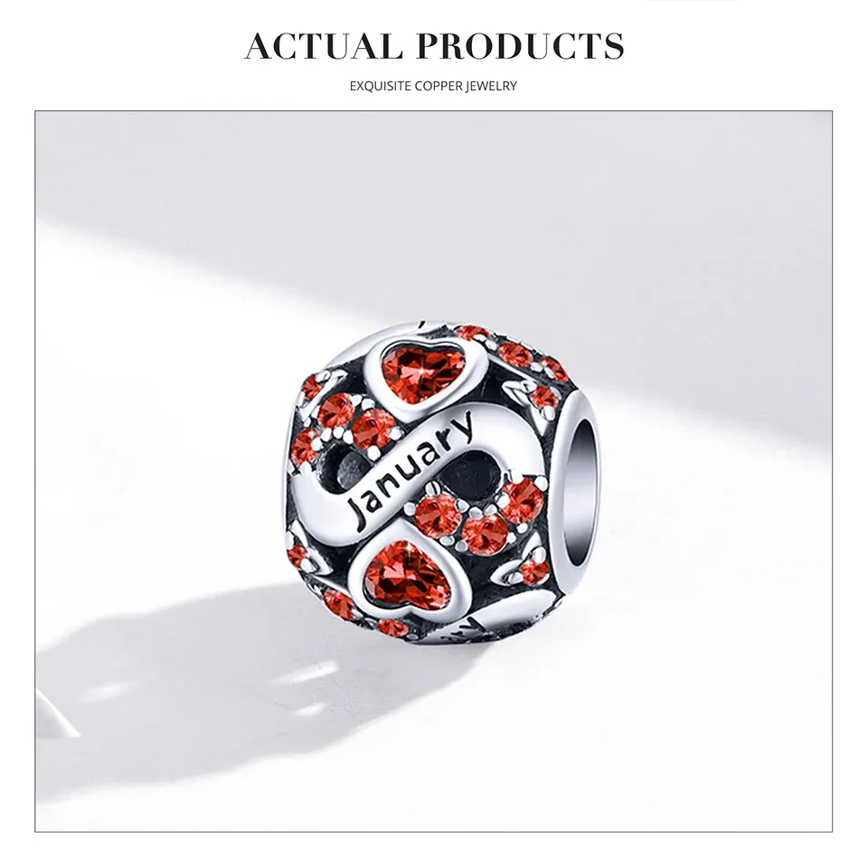 Breloque ronde WOSTU « Amour infini » en cuivre