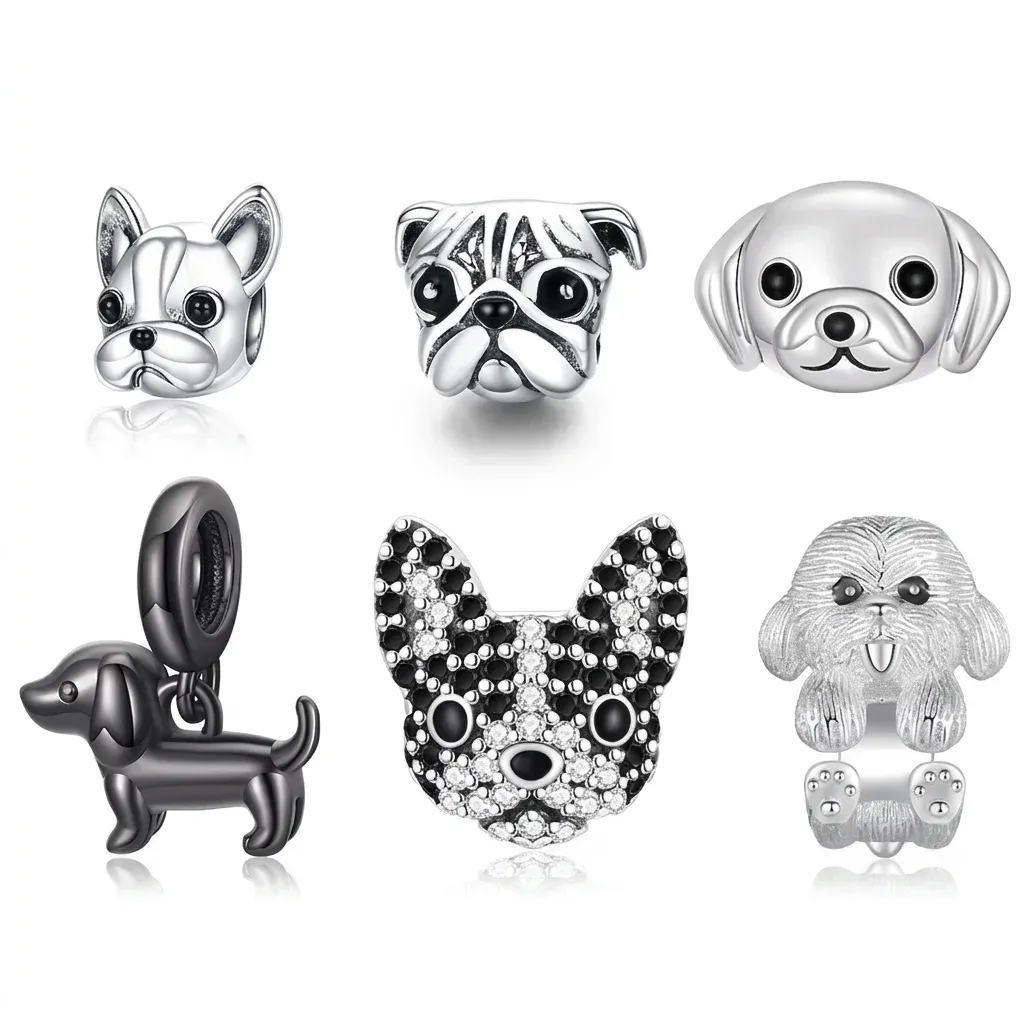 Breloques chien WOSTU argent 925