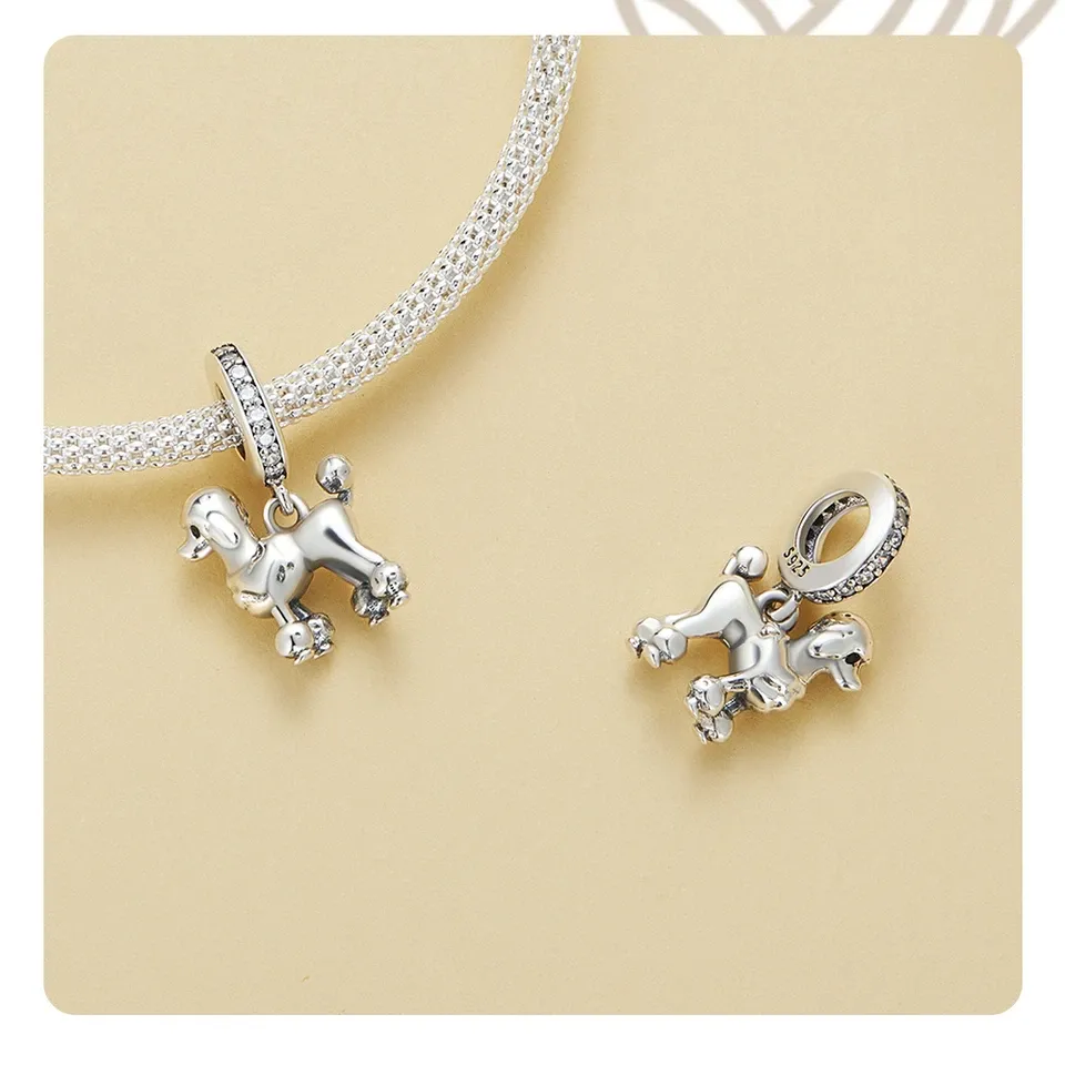 Breloque chien dalmatien en argent 925 WOSTU