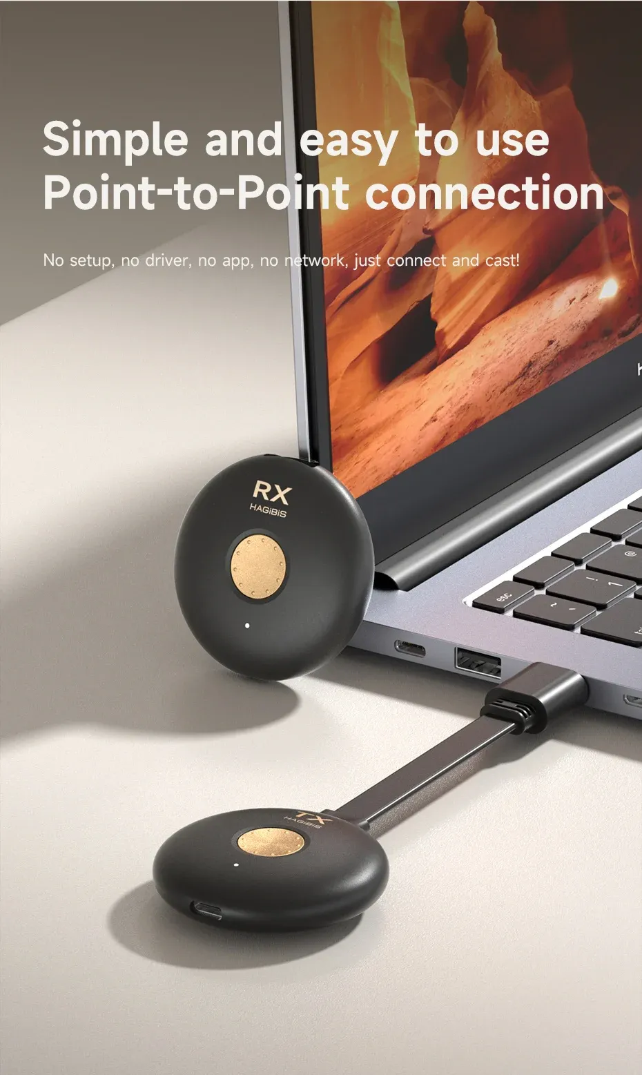 Kit HDMI sans fil Hagibis G10W pour TV, projecteur et PC