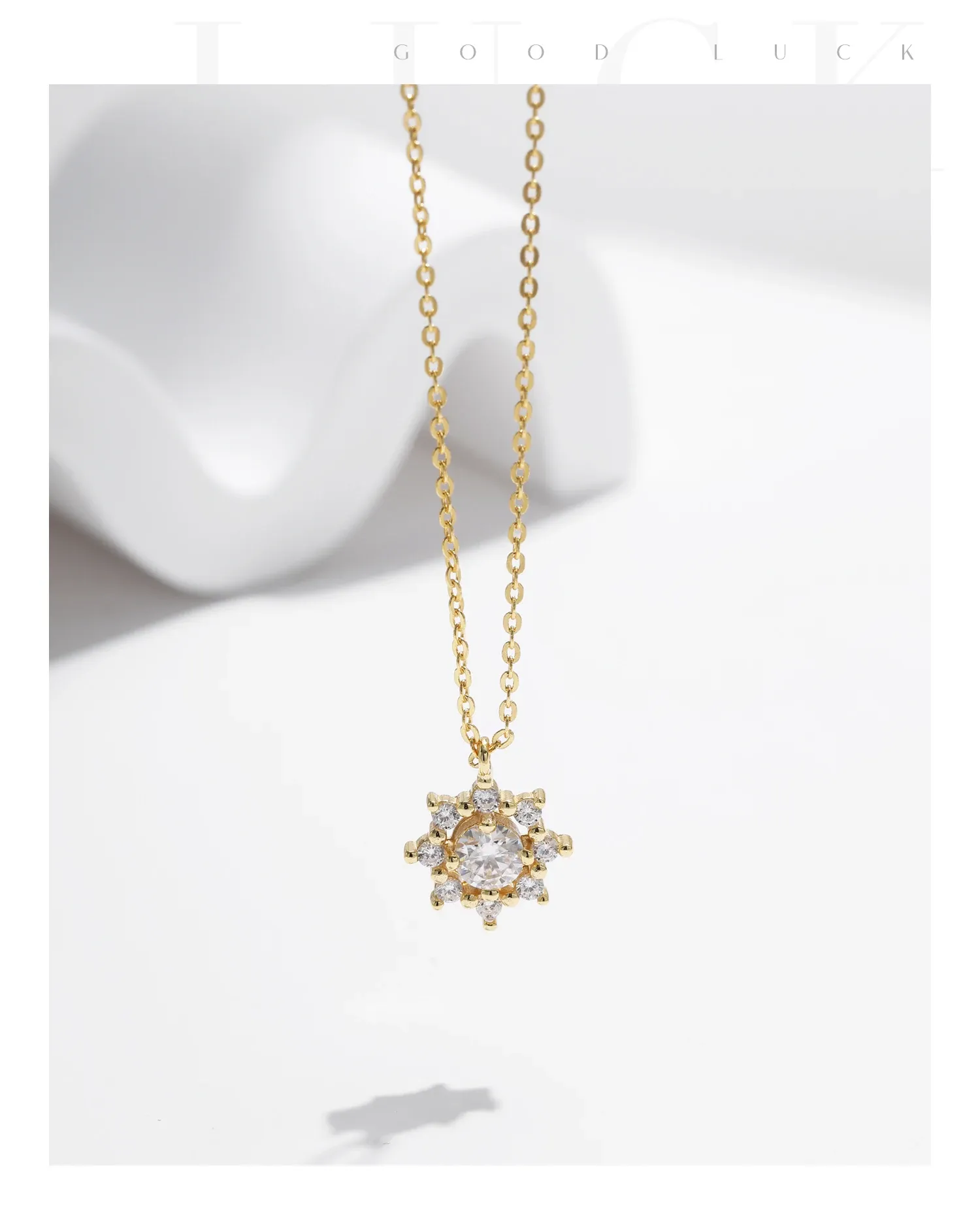 Collier flocon en moissanite 0,5 ct en argent 925 MODIAN