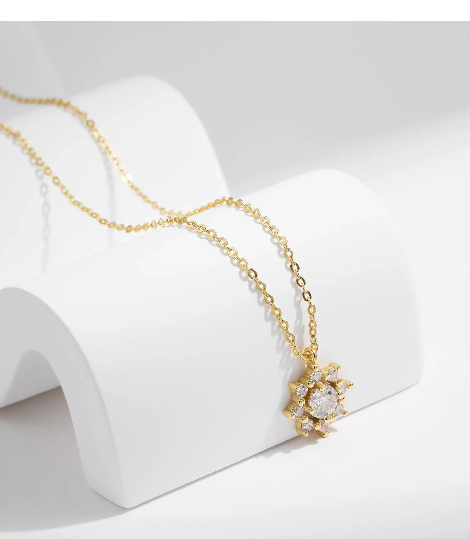 Collier flocon en moissanite 0,5 ct en argent 925 MODIAN