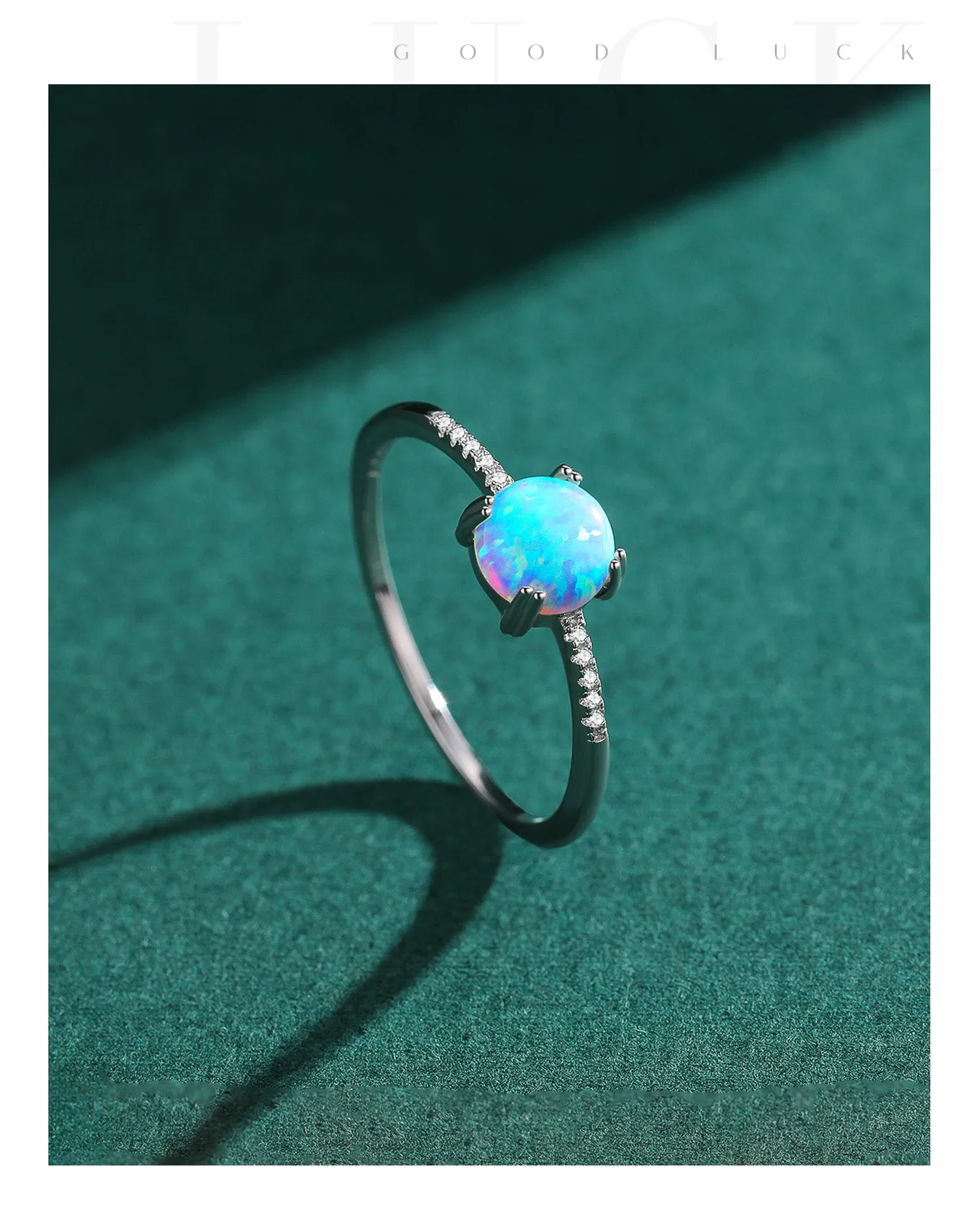 Parure cœur arc-en-ciel en argent 925 MODIAN avec opale et zircon