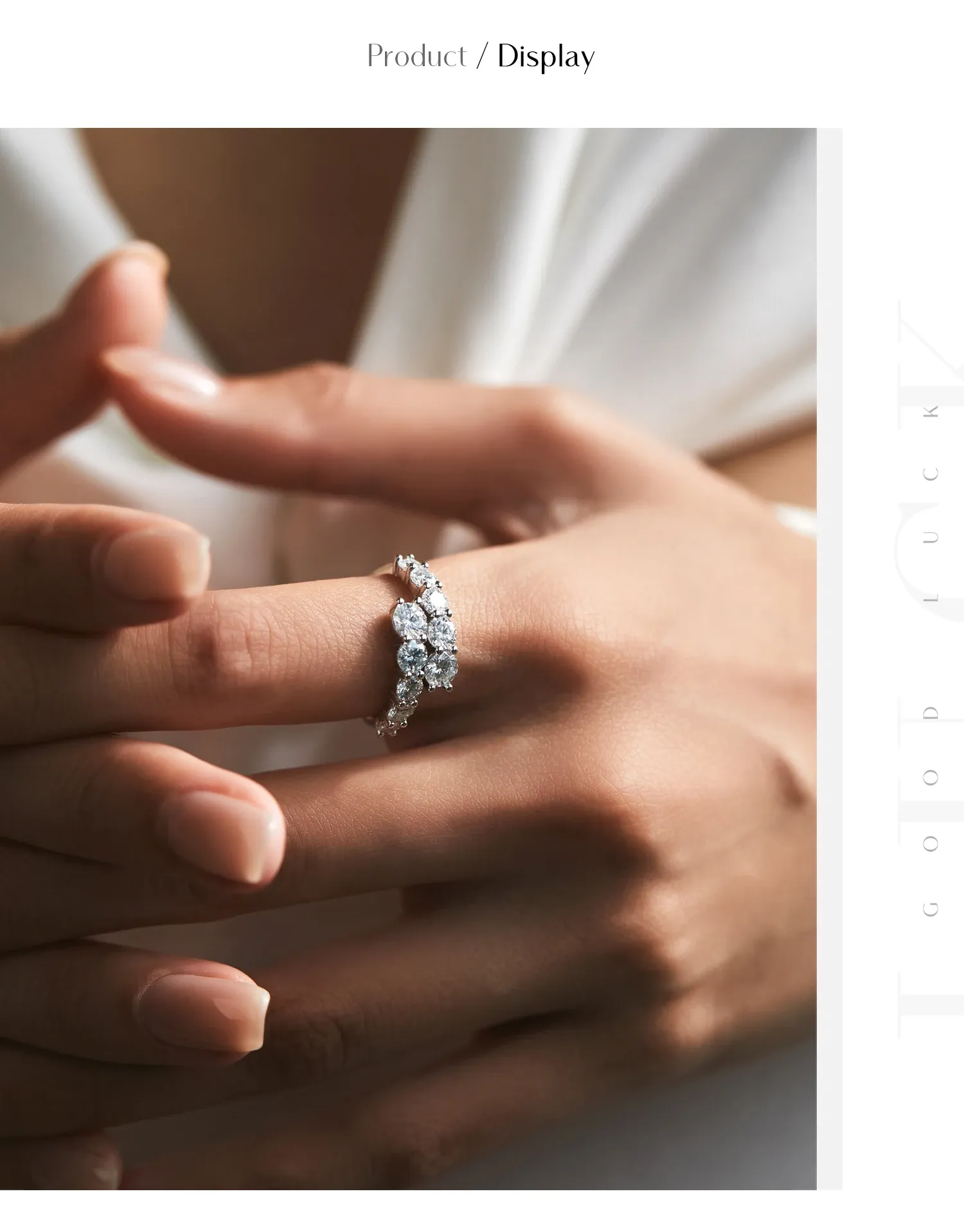 Bague éternité classique en argent 925 et zircon rond