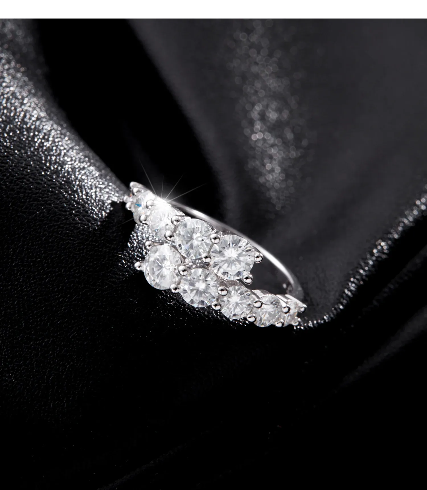 Bague éternité classique en argent 925 et zircon rond