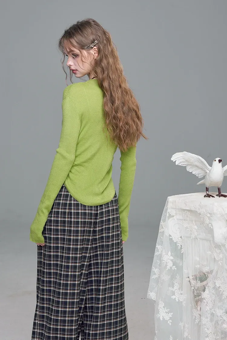 Pull en maille boutonné col V pour femme ELFSACK