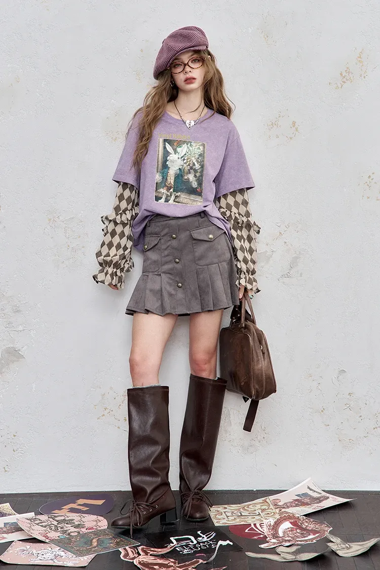 Haut Y2K romantique ELFSACK à manches volantées