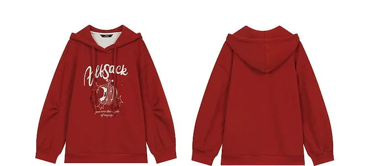 Sweat à capuche femme ELFSACK doublé polaire à imprimé cartoon