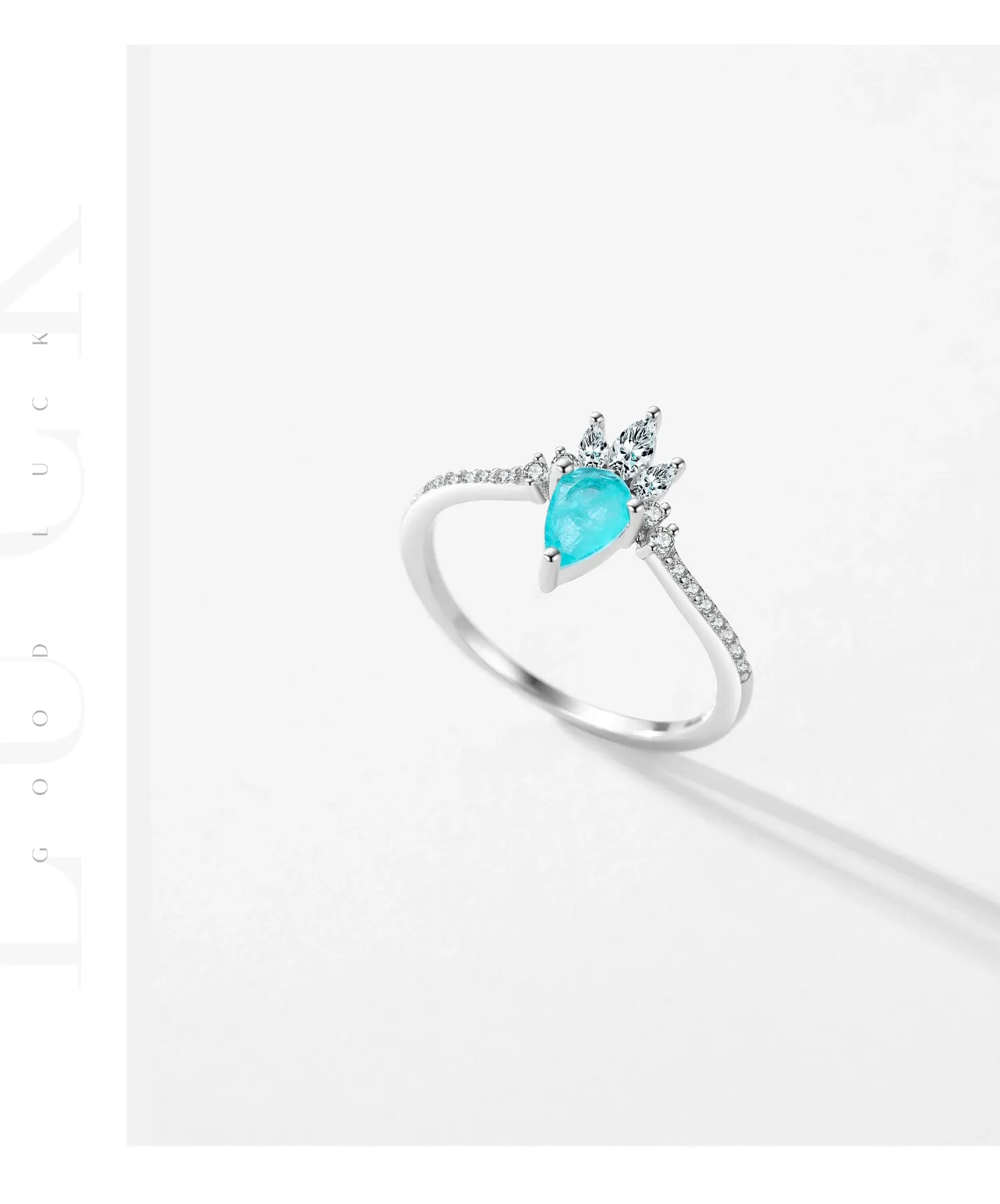 Bague Paraiba MODIAN en argent 925 et tourmaline