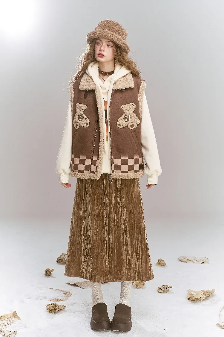 Sweat à capuche en velours imprimé cartoon ELFSACK