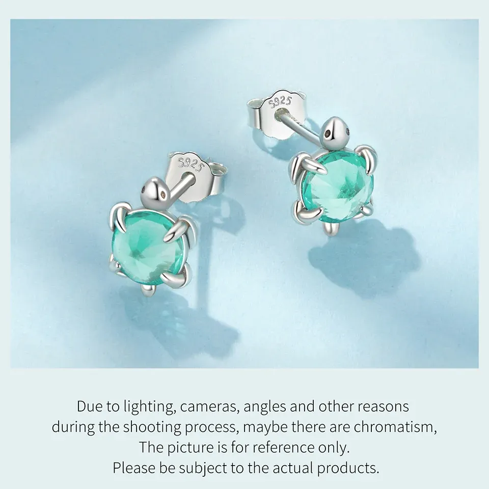 Boucles d’oreilles tortue de mer Bamoer en argent 925