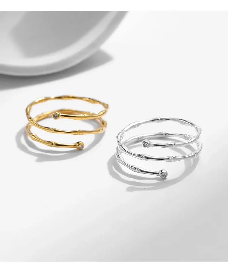 Bague cocktail vintage ajustable en argent 925 MODIAN