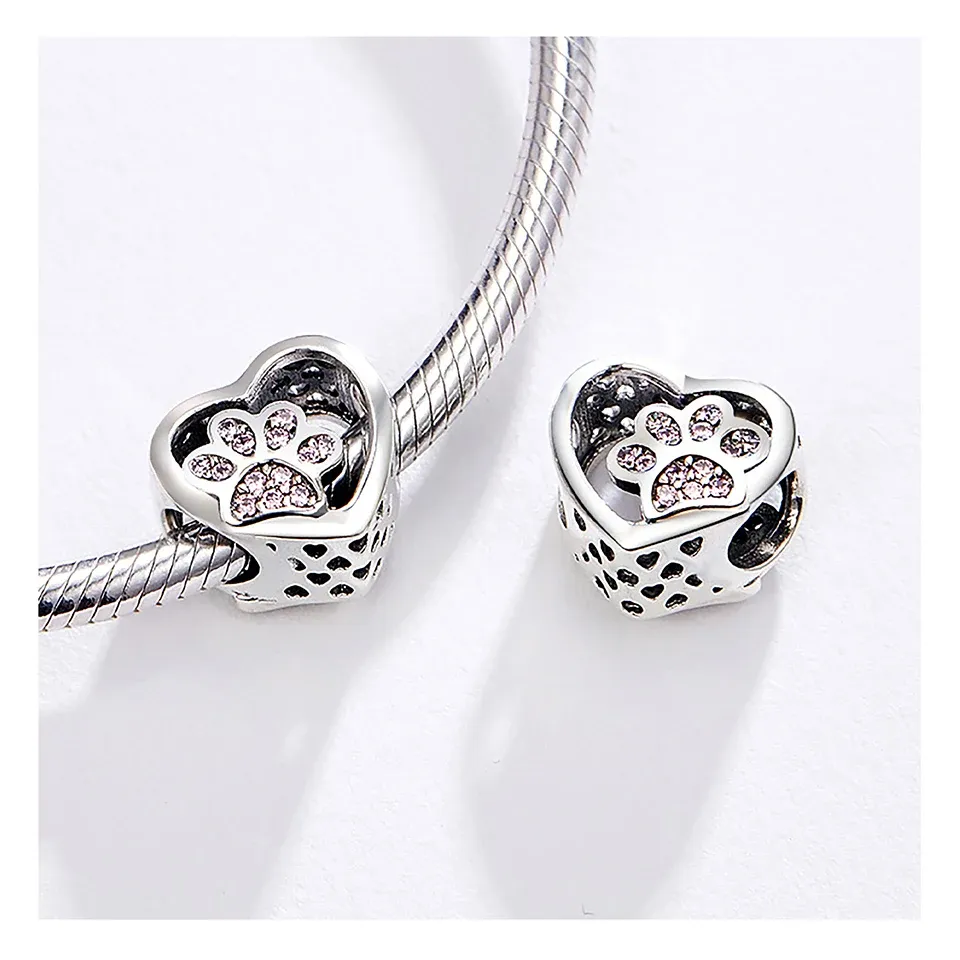 Breloque WOSTU en cuivre plaqué or blanc pour bracelet DIY