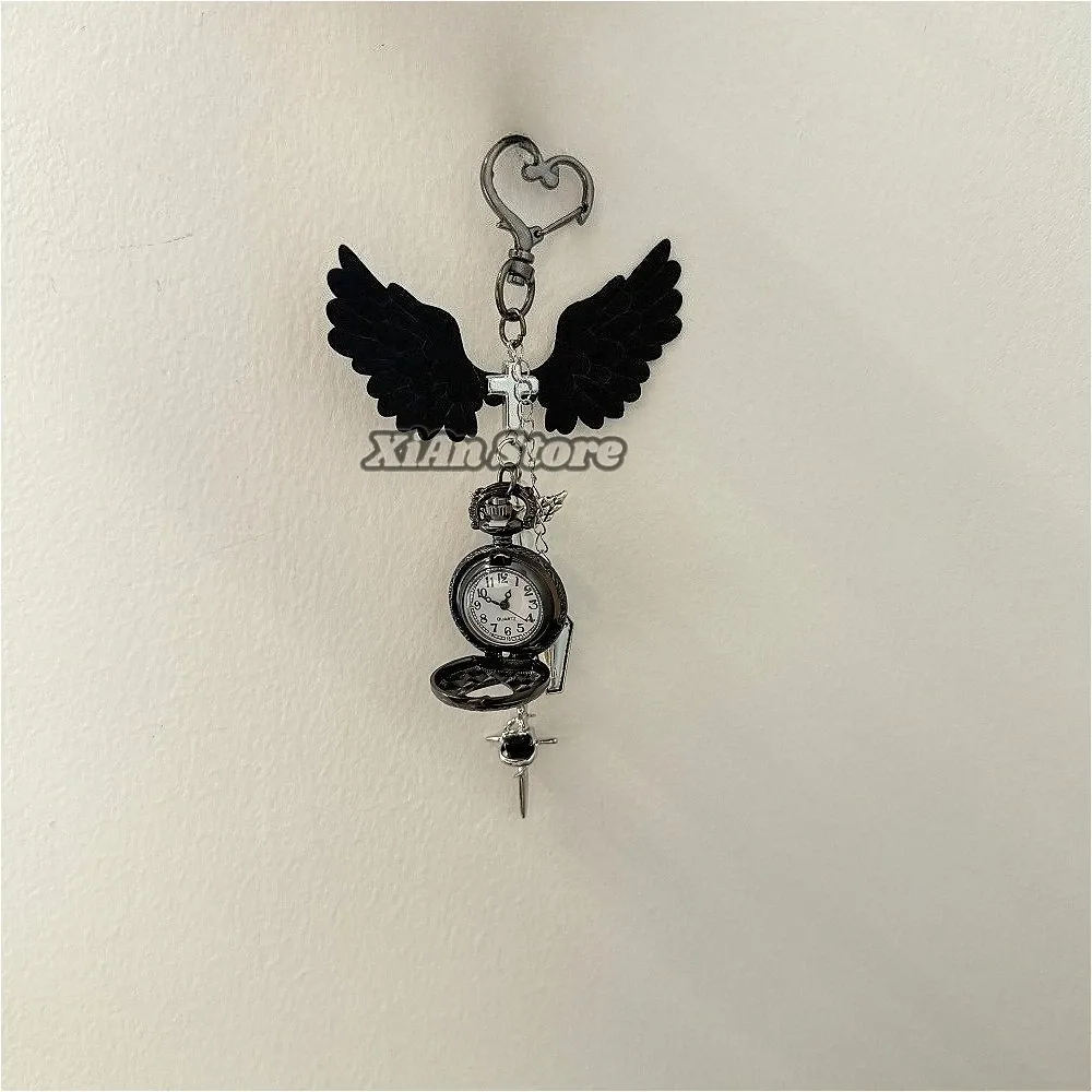 Porte-clés montre cœur steampunk vintage