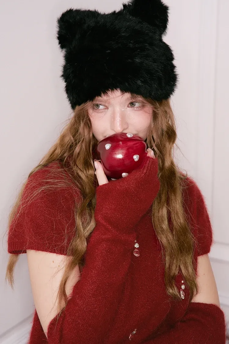 Pull de Noël Y2K ELFSACK en maille décorée de strass