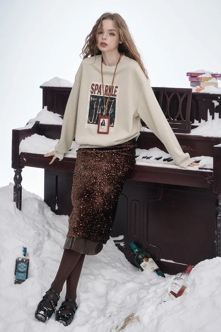 Sweat à capuche ample ELFSACK en daim imprimé ours 3D